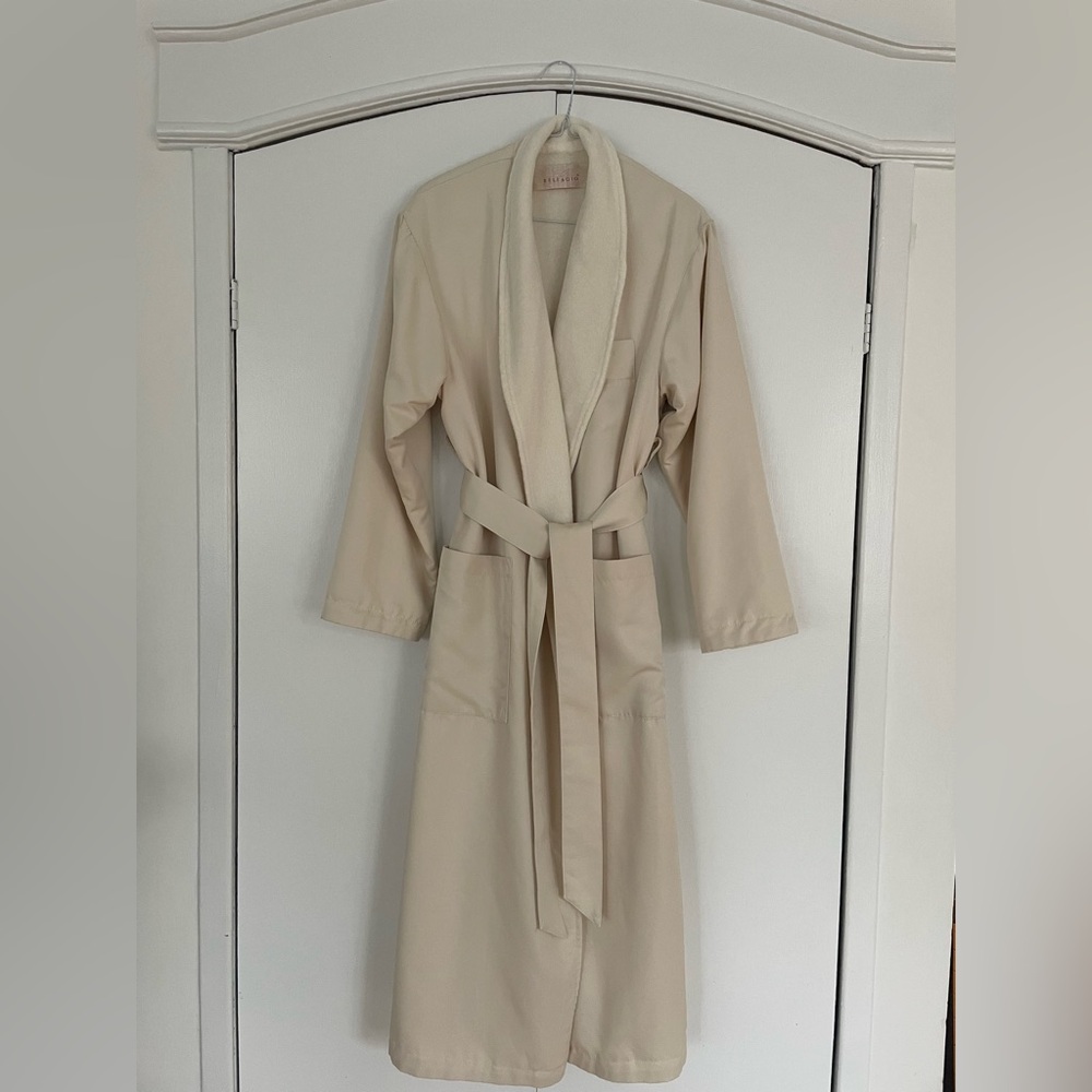 Bellagio Spa Bathrobe in Cream unisex, one size fits all